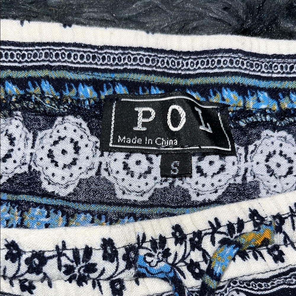 POL High Waist Blue and White Shorts - Picture 2 of 3